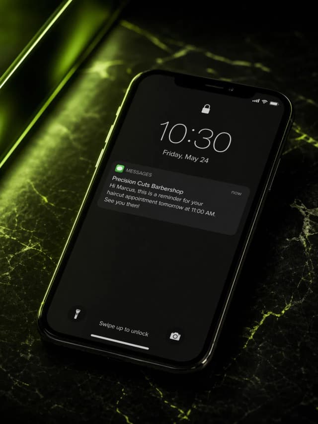 SMS reminder on phone lock screen